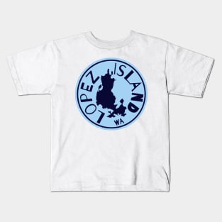 Lopez Island, WA in Blue Kids T-Shirt